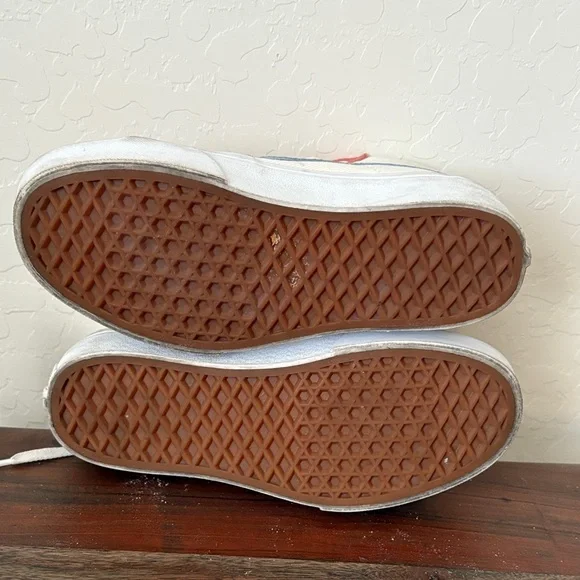 Vans sk8 Hi platform 2 womens size 7 shoes beige orange corduroy skate sneakers - Picture 6 of 6